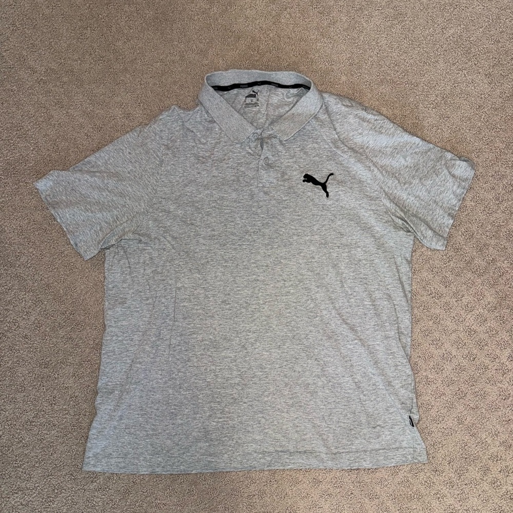 Puma Men's Gray Polo Shirt Size XL